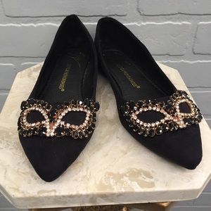 Adorable Black Flats! Korean made. US size 7.5